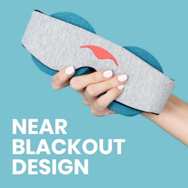 Manta Cool Sleep Mask - Blackout Cooling Eye Mask with Zero Eye Pressure, Ceramic Cooling Beads Sleeping Mask for Migraine Headaches, Sleeping, Allergies, Puffy Eyes & Sinus Relief - Image 3