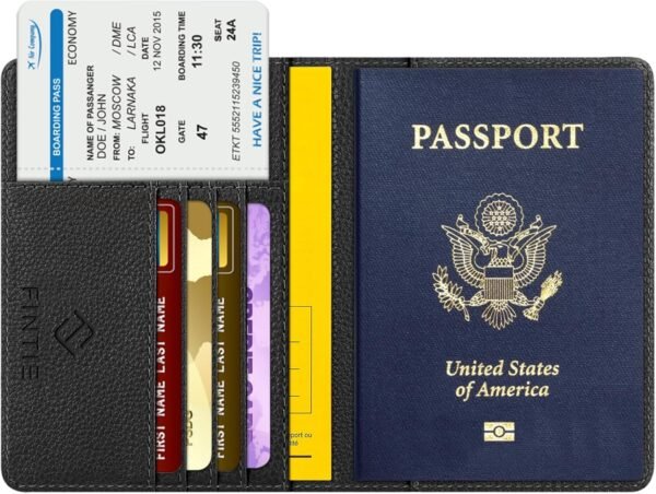 Fintie Passport Holder, Slim Travel Wallet RFID Blocking Card Case Cover Passport Cover Protector Essentials with Credit Card Slots for Women/Men - Image 9