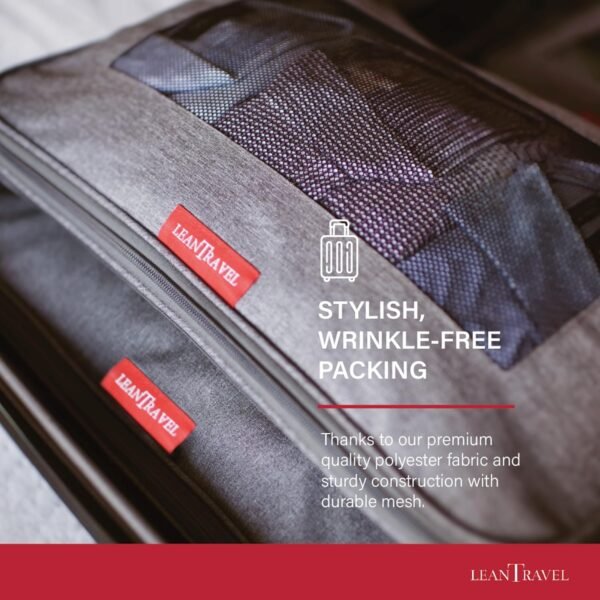 Compression Packing Cubes for Travel Organizers with Double Zipper, LeanTravel - Image 7