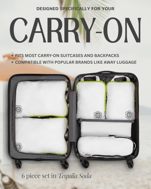 Compression Packing Cubes Set for Travel - Lightweight, Durable Clothes Organizer for Carry-On Luggage and Suitcases by TRIPPED Travel Gear - Image 8