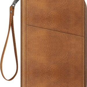 FINTIE Family Passport Holder Wallet, RFID Blocking Travel Document Organizer Clutch Bag Credit Cards Case Cover for Women Men