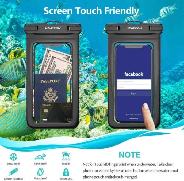 4 Pack 8.5“ Waterproof Cell Phone Pouch - Underwater Dry Bag Case Lanyard - Water Proof Clear Holder Protector for iPhone 16 15 14 Pro Max Plus Samsung Galaxy S25 S24 Ultra Note for Beach Swimming - Image 6