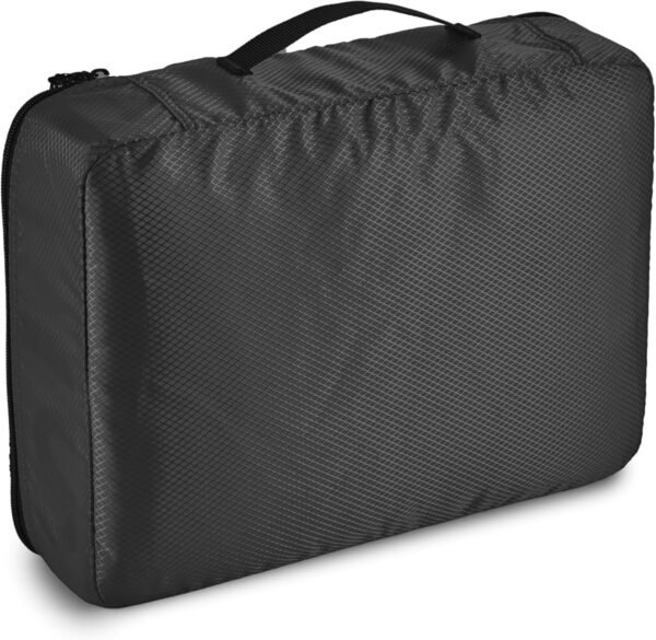 Amazon Basics Lightweight Packing Cubes Travel Organizer Set with Double Zipper, Mesh Top, Durable Polyester, Medium, 4 Piece, Black - Image 4