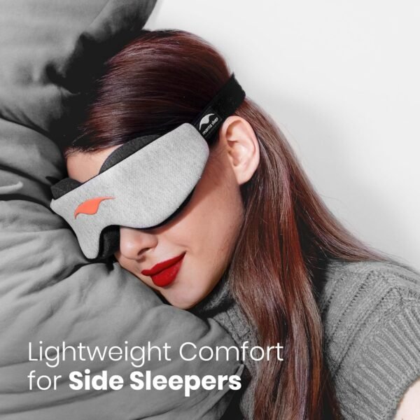 Manta Slim Sleep Mask - Ultra-Lightweight Blackout Eye Mask, Slim Elastic Head Band Comfort Design, Zero Pressure Eye Mask, Infinitely Adjustable Eye Cups, Perfect for Side Sleepers - Image 3