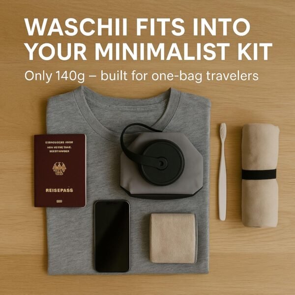 Waschii Pocket-Sized Portable Washing Machine for Camping, Hostels & Vanlife – Compact, Leakproof, Eco-Friendly – No Power or Sink Needed - Image 3