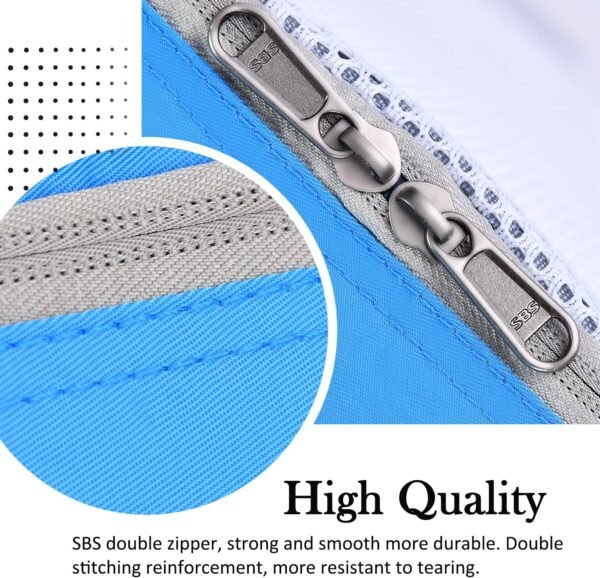 8 Set Packing Cubes for Travel (L,M,S,XS)-Suitcases Organizer Set for Travel Accessories Travel Essentials, Luggage Packing Bags for Carry on Suitcase (8set, Blue） - Image 4
