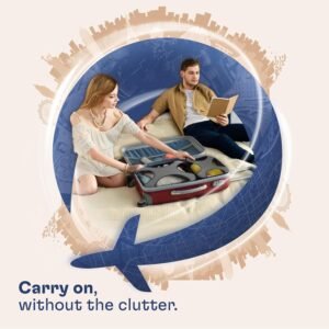 Shacke Premium 5 Packing Cubes Set – Lightweight Mesh Travel Luggage Organizers with Laundry Bag, 5-Piece Suitcase Storage System (Gentlemen’s Blue)