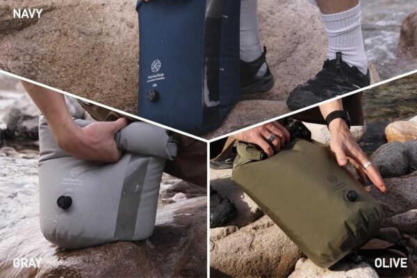 Washbag Portable Washing Machine - 15L Fully Waterproof Dry Bag - Lightweight Compact Nylon Washing Machine - Portable Manual Clothes Washer Laundry Bag (Gray) - Image 8