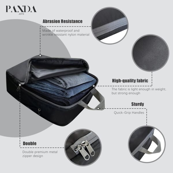 4 Set Compression Packing Cubes Travel - Travel Accessories Expandable Packing Organizers for Carry On - Essentials Luggage Bags - Image 4
