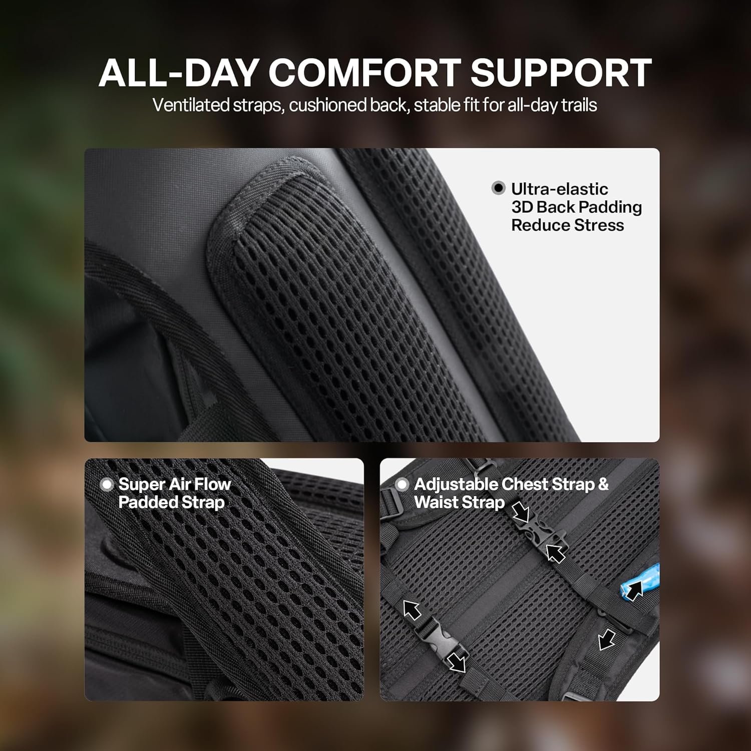 Everfun Hydration Backpack 18L with Water Bladder 2L/3L Hiking Water Backpack Women Men Hydration Pack Insulated Lightweight Day Hydropack with Storage for Hiking, Biking, Running, Festival - Image 5