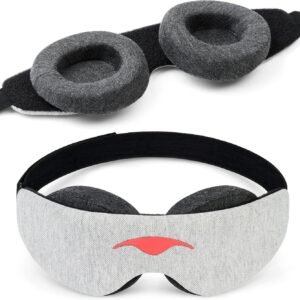 Manta Slim Sleep Mask – Ultra-Lightweight Blackout Eye Mask, Slim Elastic Head Band Comfort Design, Zero Pressure Eye Mask, Infinitely Adjustable Eye Cups, Perfect for Side Sleepers