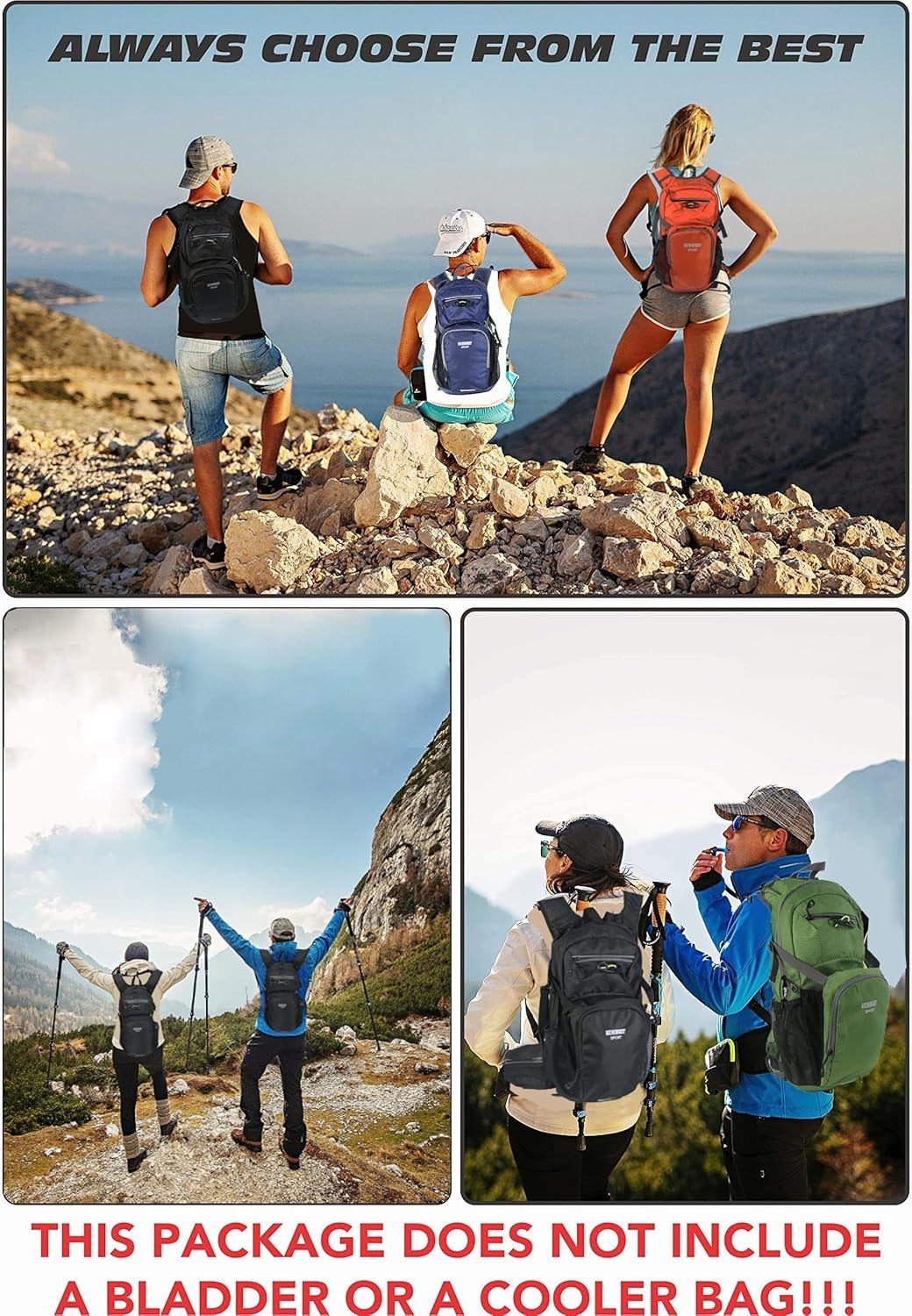 Hiking Daypack Waterproof Biking Backpack 15L Lightweight Durable Backpack for Ski Snowboarding Running MTB Cycling - Image 2