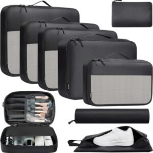 BAGAIL 8 Set/9 Set Packing Cubes Luggage Packing Organizer for Travel, Suitcase Packing Bags for Travel Accessories