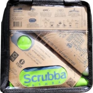 Scrubba Portable Wash Bag Kit (5 Pieces) – Hand Washing Machine System – Light & Small Portable Washer for Travel, Camping, Hiking & Hotel Room Washing – Eco-friendly Travel Laundry Essentials