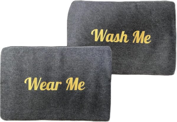 Travel Fanatics Wear Me, Wash Me Bag – 2-Sided Travel Laundry Bag with Stylish Design – Lightweight, Portable, and Durable Canvas Laundry Bag Organizer for Clean and Dirty Clothes