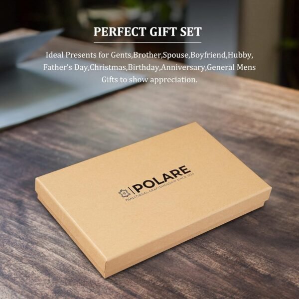 Polare Full Grain Leather Passport Holder Cover Case for Men RFID Blocking Travel Wallet Holds 4 Passports (Dark Brown) - Image 7