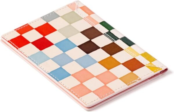 Eccolo Passport Cover Case - Premium Faux Leather, Checkered Design, 5.5x4 inches, Lightweight Travel Essential with Boarding Pass Holder Flap - Chic & Stylish Gift for Travelers - Image 4