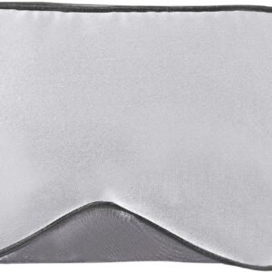 Sleep Mask, 1 Pack 100% Real Natural Pure Silk Eye Masks with Elastic Adjusting Strap, Mulberry Silk Eye Sleep Shade Cover for 3 Sizes (Gray, Medium 8.6”x4.3”)