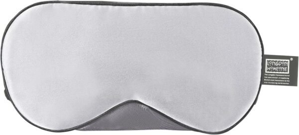 Sleep Mask, 1 Pack 100% Real Natural Pure Silk Eye Masks with Elastic Adjusting Strap, Mulberry Silk Eye Sleep Shade Cover for 3 Sizes (Gray, Large 10.6''x4'')