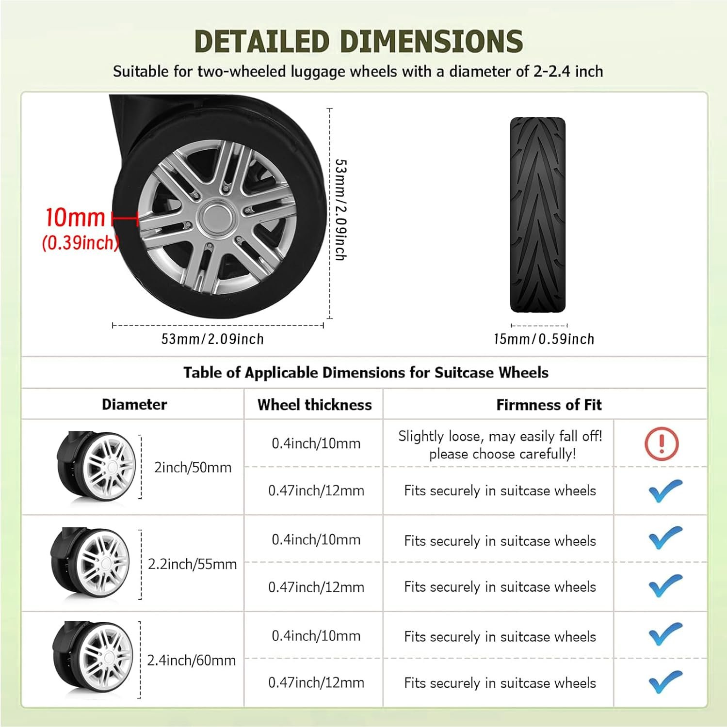 8 Pcs Luggage Wheel Cover, Carry On Luggage Suitcases Wheel Protector,Wear-Resistant, Anti-Noise, Silicone Protective Covers For Luggage and Office chair (Orange) - Image 4