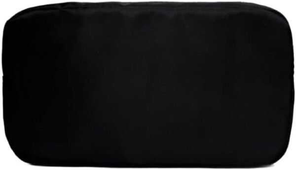 Blue Bird Nylon Makeup Bags for Women Girls Travel Toiletry Pouch Cosmetic Bag Makeup Organizer (Black, Small) - Image 2
