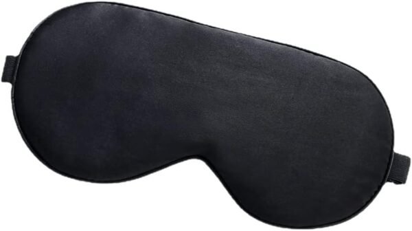 Silk Eye Mask for Sleeping Sleep,Adjustable Sleeping Eye Mask for Women,Black