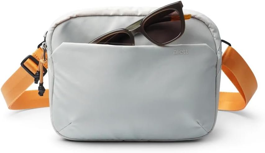 Allett Daily Crossbody Bag for Women & Men | 4L Lightweight Recycled Sling for Travel & Everyday Use | Hidden Passport Pocket - Image 4