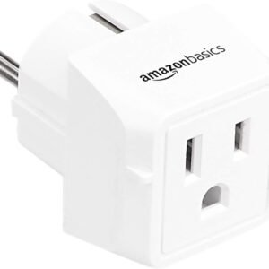 Amazon Basics 3-Pack Travel Plug Adapter Type E/F, Europe – France, Germany, Greece, Hungary, Iceland, the Netherlands, Norway, Poland, Portugal, Romania and Spain, White