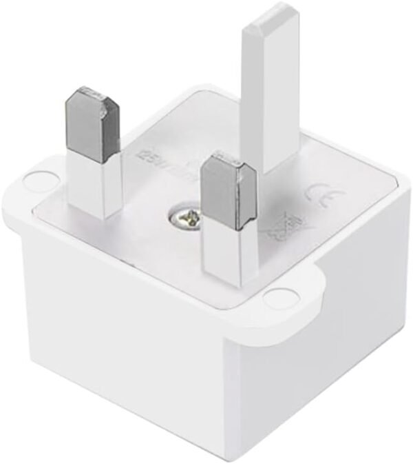 (White-2pcs) US/EU to UK Plugs Adapter EU to UK Plugs Power Converter Plugs 2 Pin Socket US to UK Travel Adapter,UK 3 pin Plug to 2 Hole for China/Japan/USA/Germany - Image 3
