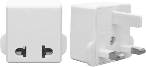 (White-2pcs) US/EU to UK Plugs Adapter EU to UK Plugs Power Converter Plugs 2 Pin Socket US to UK Travel Adapter,UK 3 pin Plug to 2 Hole for China/Japan/USA/Germany - Image 5