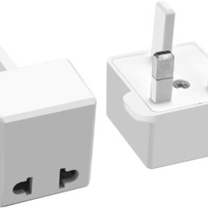 (White-2pcs) US/EU to UK Plugs Adapter EU to UK Plugs Power Converter Plugs 2 Pin Socket US to UK Travel Adapter,UK 3 pin Plug to 2 Hole for China/Japan/USA/Germany
