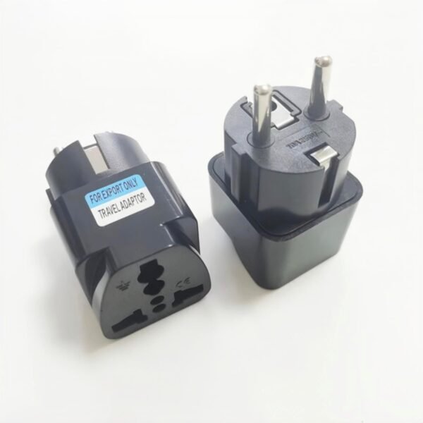 ALINNA 2 Pack Germany France Europe Travel Power Adapter, Universal AU UK US to EU Europe Plug AC 250V European Schuko Type E F Outlet (Black) - Image 9