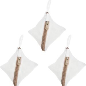 Ciieeo 3Pcs Mini Mesh Laundry Bags Wash Pouch for Clothing Underwear and Stockings Portable Travel Organize Bags