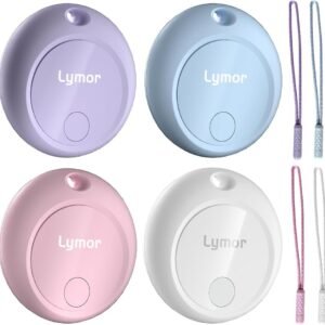 AirTag, Item Finders Bluetooth Tracker Locator for Keys Luggage Bags Wallet, Works with Apple Find My -iOS Only – 4 Pack Multicolor