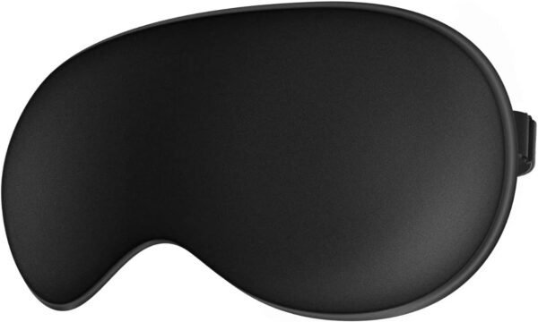 Sleep Mask, Eye Mask for Sleeping with Adjustable Strap, Comfortable Blindfold Eyeshade for Night Sleep(Black)