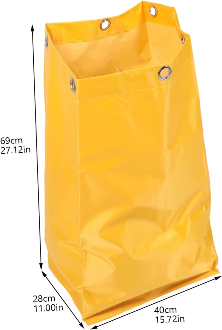 Heavy Duty Janitorial Cart Bag with Metal Hanging Tear Resistant Cleaning Cart Replacement Pouch for Housekeeping and Supply Transport Easy to Clean Canvas Trolley Bag - Image 2