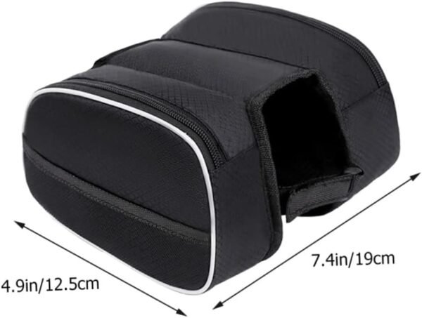 BESPORTBLE Top Tube Bike Frame Bag for Men Multi Function Portable Bicycle Storage Pouch with Zipper Compatible with Road Mountain Folding Bikes Secure Phone Keys Cash Organizer - Image 2