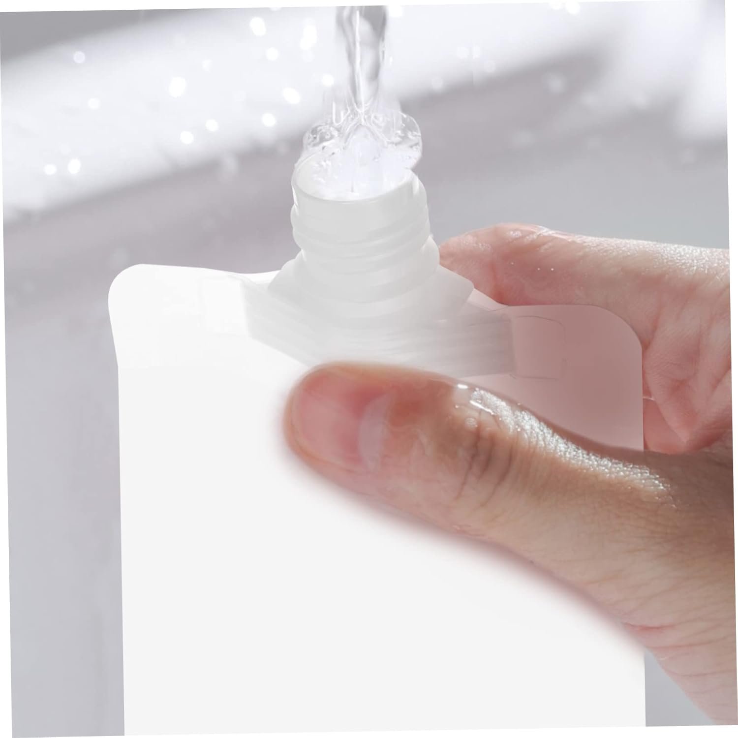 18 Pcs Refillable Travel Toiletry Containers with Funnels Portable Transparent Cosmetic Organizers for Shampoo Lotion Body Wash Travel Pouches for Tsa Approved Liquid Storage - Image 9