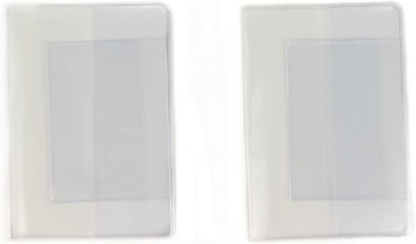 Clear Transparent Frosted Passport Cover Holder Case Organizer ID Card Travel Protector (2 PCS) - Image 3