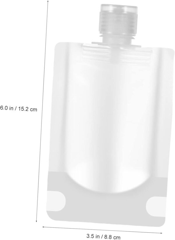 Wakauto 18 Pcs Refillable Travel Pouches for Toiletries with Funnels Transparent Portable Containers for Shampoo Conditioner Body Wash Lightweight Cosmetic Travel Bags for Easy Liquid - Image 9