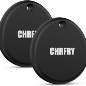 Tracker Air Tag-2 Pack: Smart Bluetooth Tracker Item Finder Work with Apple Find My (iOS only), Smart Tag with Replaceable Battery, Item Finders for Luggage/Key/Suitcases/Backpack, IP68 Waterproof