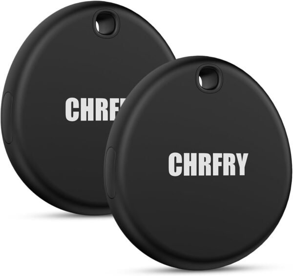 Tracker Air Tag-2 Pack: Smart Bluetooth Tracker Item Finder Work with Apple Find My (iOS only), Smart Tag with Replaceable Battery, Item Finders for Luggage/Key/Suitcases/Backpack, IP68 Waterproof