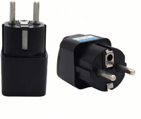 ALINNA 2 Pack Germany France Europe Travel Power Adapter, Universal AU UK US to EU Europe Plug AC 250V European Schuko Type E F Outlet (Black) - Image 4