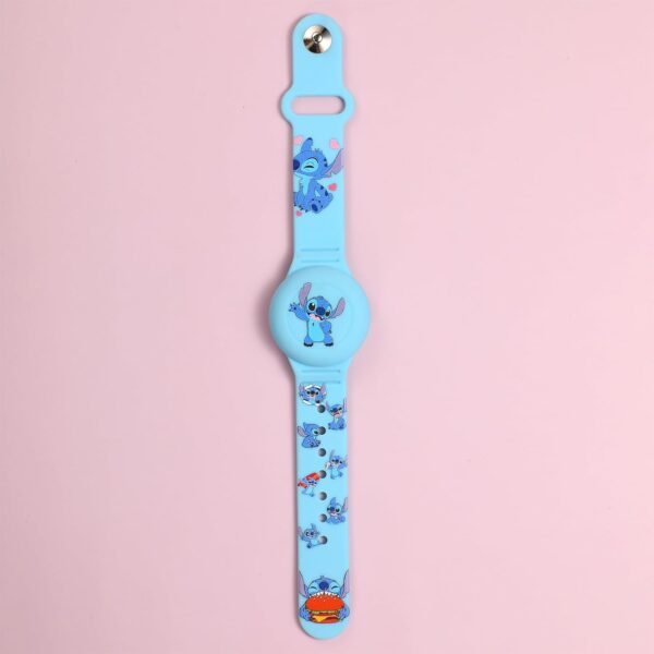 [2 Pack] Compatible for AirTag Kids Bracelet, Cute Kid Air Tag Wristband Adjustable Hidden Watch Band Air Tag Holder for Apple Air Tag, Soft Silicone Waterproof Air Tag Case for Kids (Cartoon) - Image 5