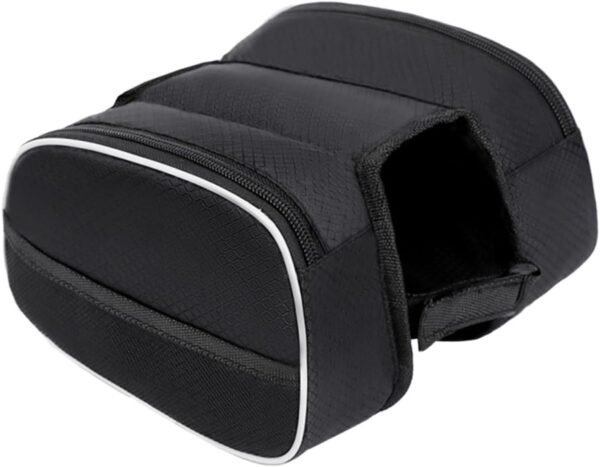 Wakauto Capacity Bike Frame Bag Front Beam Storage Pouch with Zipper for Road Mountain Folding Bikes Protective Tool Organizer for Keys Gloves Accessories