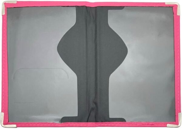 Missmore PU Leather Passport Cover with Silver USA Logo Printed for Travel (Rose) - Image 3