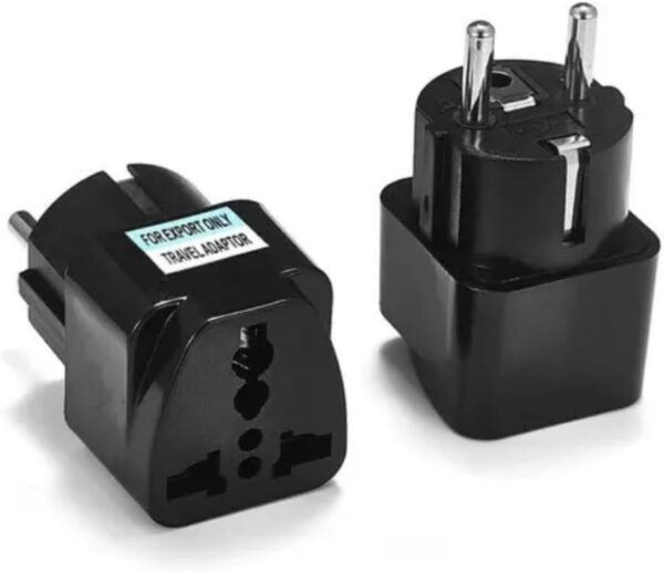 ALINNA 2 Pack Germany France Europe Travel Power Adapter, Universal AU UK US to EU Europe Plug AC 250V European Schuko Type E F Outlet (Black) - Image 5