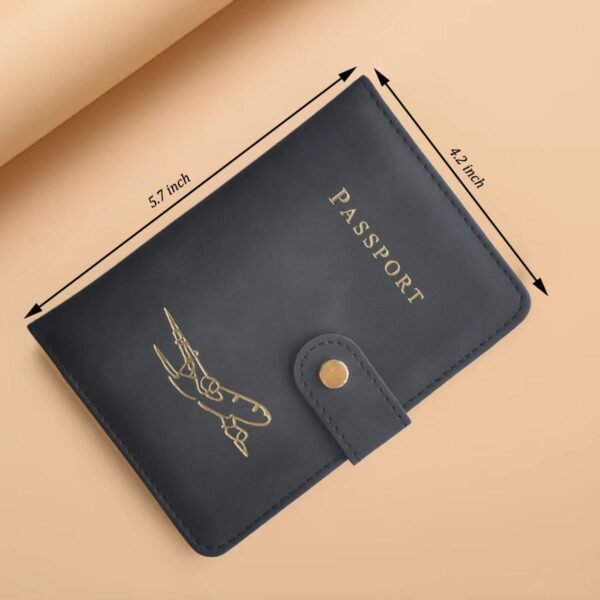 Passport Holder with Multiple Card Slots,RFID-Blocking Passport Cover,Stylish Unisex Design for Men & Women,Ideal Gift for Frequent Flyers (Passport+Boarding Pass+Vaccine Card)(BLACK) - Image 3