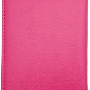 Missmore PU Leather Passport Cover with Silver USA Logo Printed for Travel (Rose)