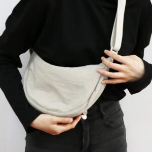 YIKOEE Crescent Bag for Women Men Small Sling Crossbody Bag with Half Moon Shape